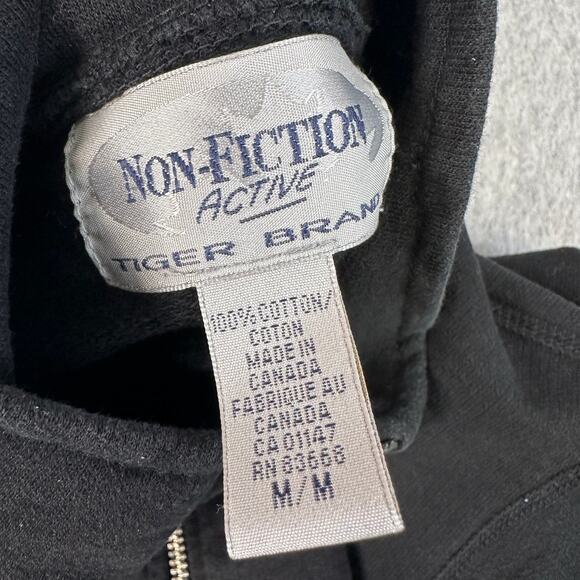 Non Fiction Full Zip Active Jacket Mens M Black 100% Cotton MockNeck Long Sleeve - Picture 3 of 4